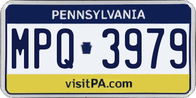 PA license plate MPQ3979