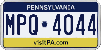 PA license plate MPQ4044