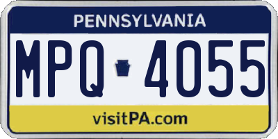 PA license plate MPQ4055