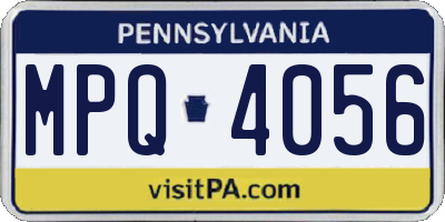 PA license plate MPQ4056