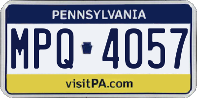 PA license plate MPQ4057
