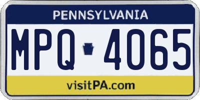 PA license plate MPQ4065