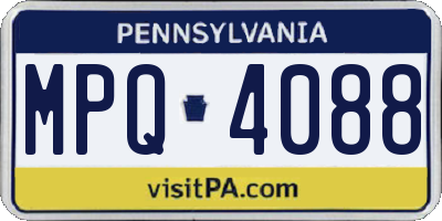 PA license plate MPQ4088