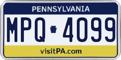 PA license plate MPQ4099