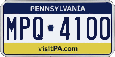 PA license plate MPQ4100