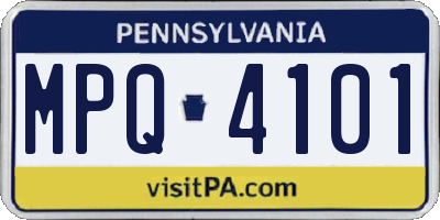 PA license plate MPQ4101