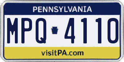 PA license plate MPQ4110