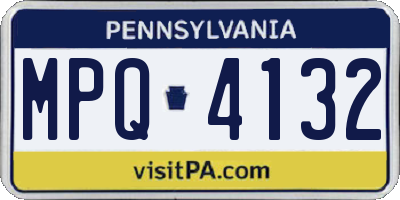 PA license plate MPQ4132