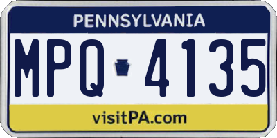 PA license plate MPQ4135