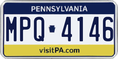 PA license plate MPQ4146