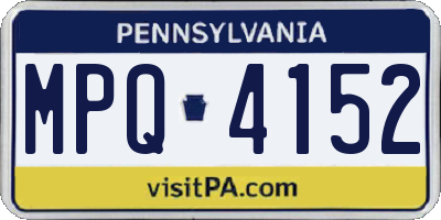 PA license plate MPQ4152