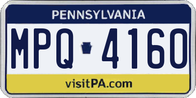 PA license plate MPQ4160