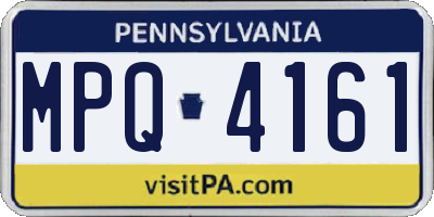 PA license plate MPQ4161