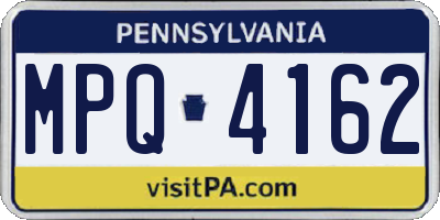 PA license plate MPQ4162