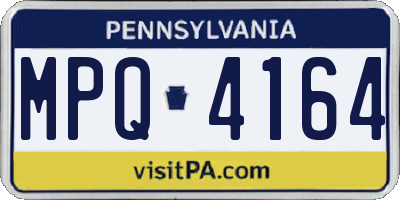 PA license plate MPQ4164