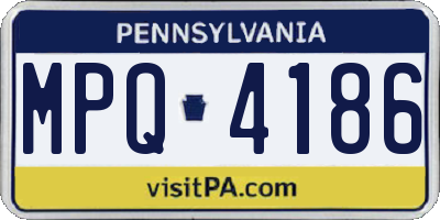 PA license plate MPQ4186