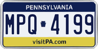 PA license plate MPQ4199