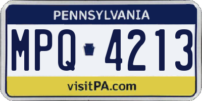 PA license plate MPQ4213