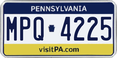 PA license plate MPQ4225