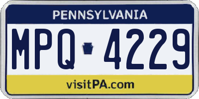 PA license plate MPQ4229