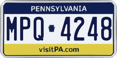 PA license plate MPQ4248