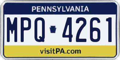 PA license plate MPQ4261
