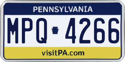 PA license plate MPQ4266