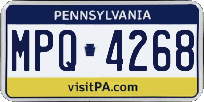 PA license plate MPQ4268