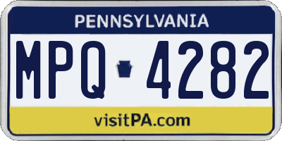 PA license plate MPQ4282