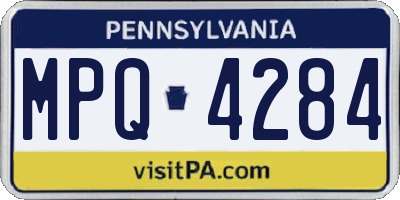 PA license plate MPQ4284
