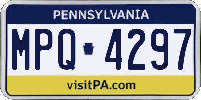 PA license plate MPQ4297