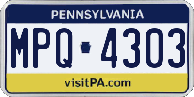 PA license plate MPQ4303