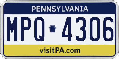PA license plate MPQ4306