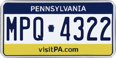PA license plate MPQ4322
