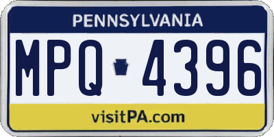 PA license plate MPQ4396