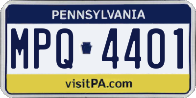 PA license plate MPQ4401