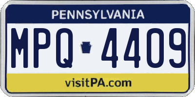 PA license plate MPQ4409