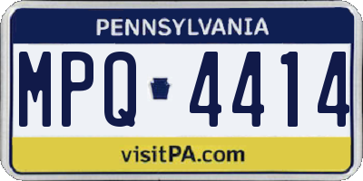 PA license plate MPQ4414