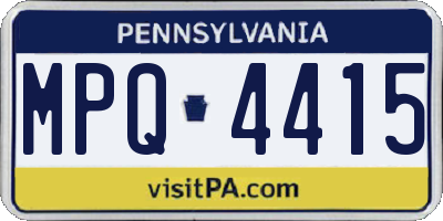 PA license plate MPQ4415
