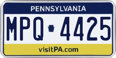 PA license plate MPQ4425