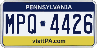 PA license plate MPQ4426