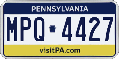 PA license plate MPQ4427