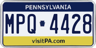 PA license plate MPQ4428