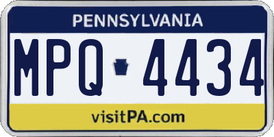 PA license plate MPQ4434
