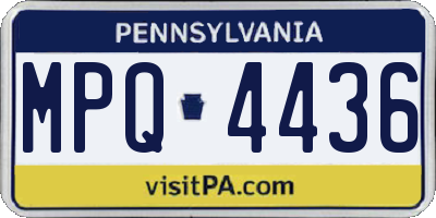 PA license plate MPQ4436