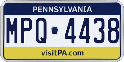 PA license plate MPQ4438