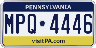 PA license plate MPQ4446
