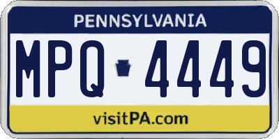 PA license plate MPQ4449