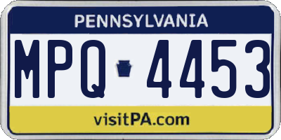 PA license plate MPQ4453