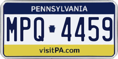 PA license plate MPQ4459